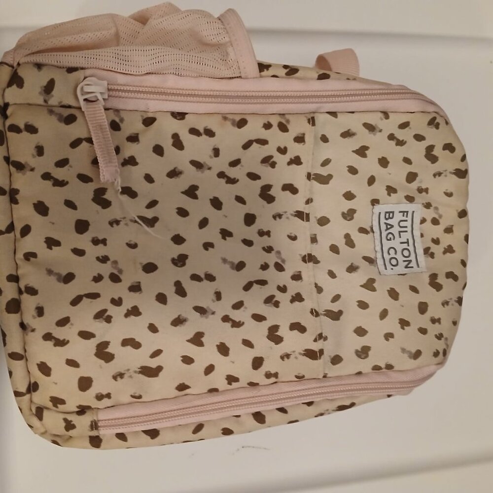 Fulton Bag Co Leopard Print Lunch Bag Pink